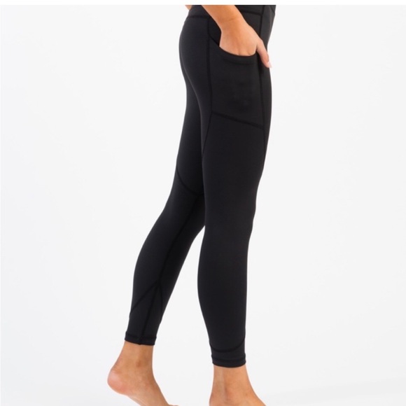 ZIYA active leggings grey haze knit pockets NWT - Picture 2 of 12